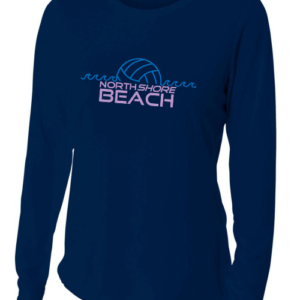 Women's Long Sleeve Cooling Crew - Wave Logo