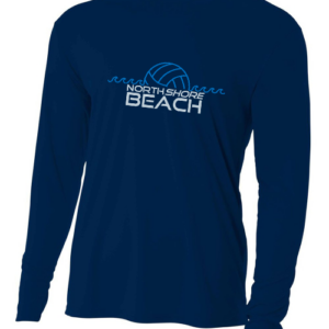 Men's Long Sleeve Cooling Crew - Wave Logo